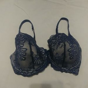Le Mystere navy lace detail bra